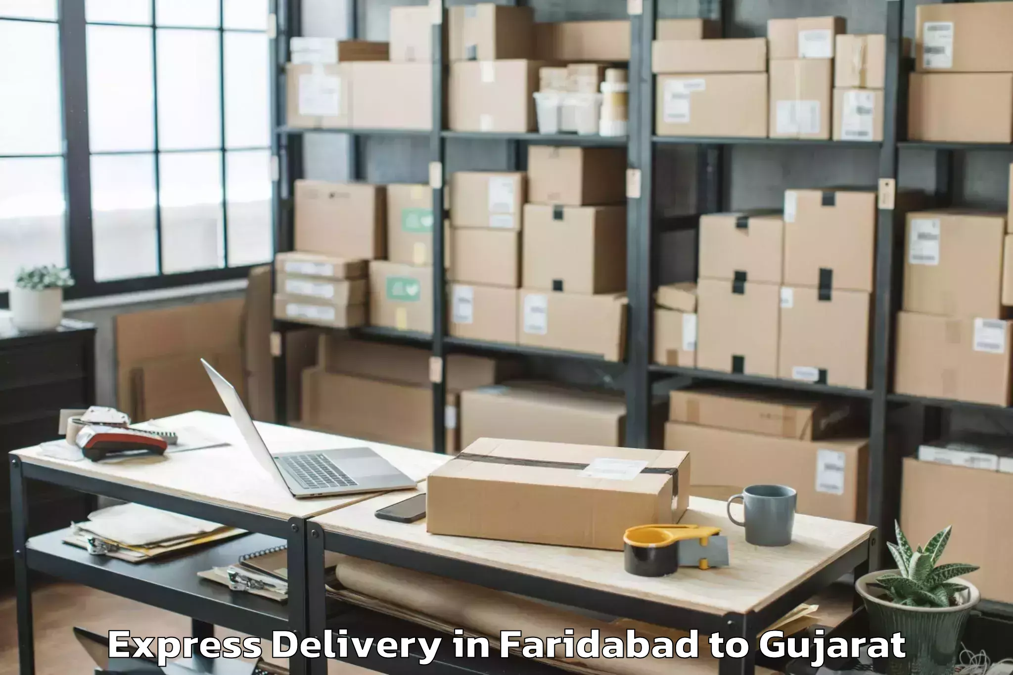 Professional Faridabad to Dhrol Express Delivery